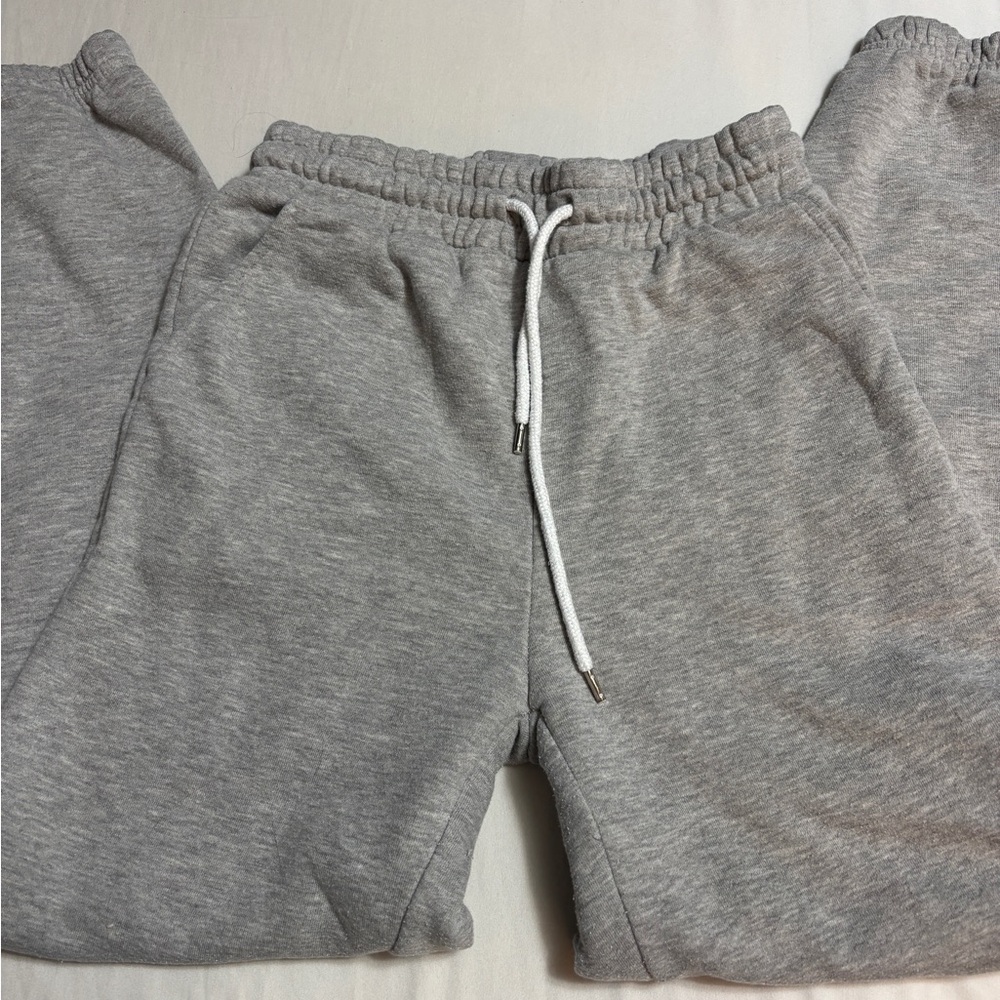 Gray Sweatpants with Drawstring